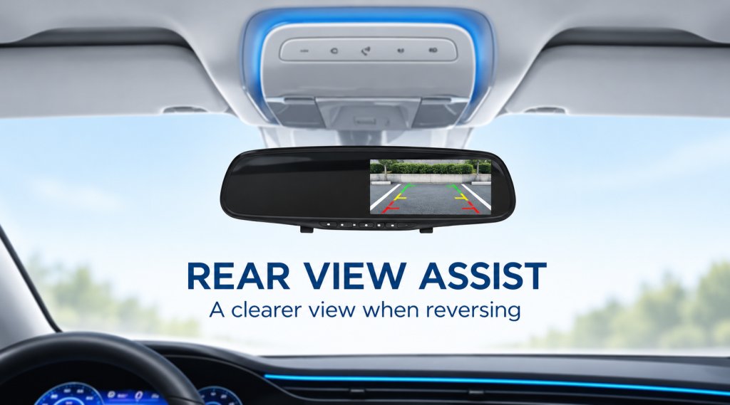 Illustration: Rear-view assistance